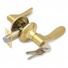 Ручка-защелка межкомнатная SOLLER с ключем и фиксатором R 891 ETSB матовое золото