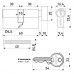 Механизм цилиндровый FV3 хром (60мм, 3 ключа) ключ/вертушка, латунь/металл SOLLER