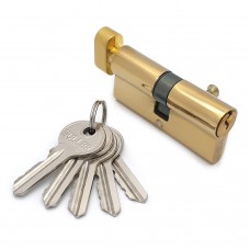 Механизм цилиндровый FV5 золото (70мм, 5 ключа) ключ/вертушка, латунь/металл SOLLER