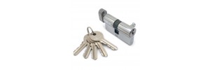 Механизм цилиндровый FV5 хром (60мм, 5 ключа) ключ/вертушка, латунь/металл SOLLER