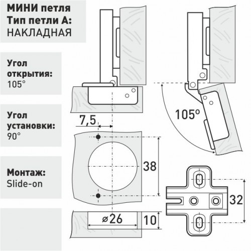 Миниатюрные петли для кукольной мебели