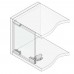 Комплект для 1-ой стеклянной двери (никель)