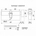Замок врезной 50/76CP с ручками на планке ключ-вертушка хром ЦМВ70