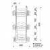 Полка для ванной угловая 3-х ярусная, радиальная глубокая, цинк (вку-3.3.3)