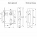 50/106AB Замок врезной с ручками на планке бронза, кл/в, м/ц никель 6/24 ЦМВ70