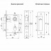50/76AB Замок врезной с ручками на планке бронза, кл/в, м/ц никель 6/24 ЦМВ70