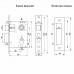 50/76AB Замок врезной с ручками на планке бронза,  кл/в, м/ц никель
