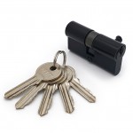 Механизм цилиндровый F5 черный (60мм, 5 ключей) SOLLER /12,120/