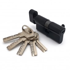 Механизм цилиндровый FV5 черный (60мм, 5 ключей) кл/вертушка, латунь/металл SOLLER /12,120/
