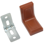 Уголок мебельный пластиковый + цинк 26*26 Коричневый